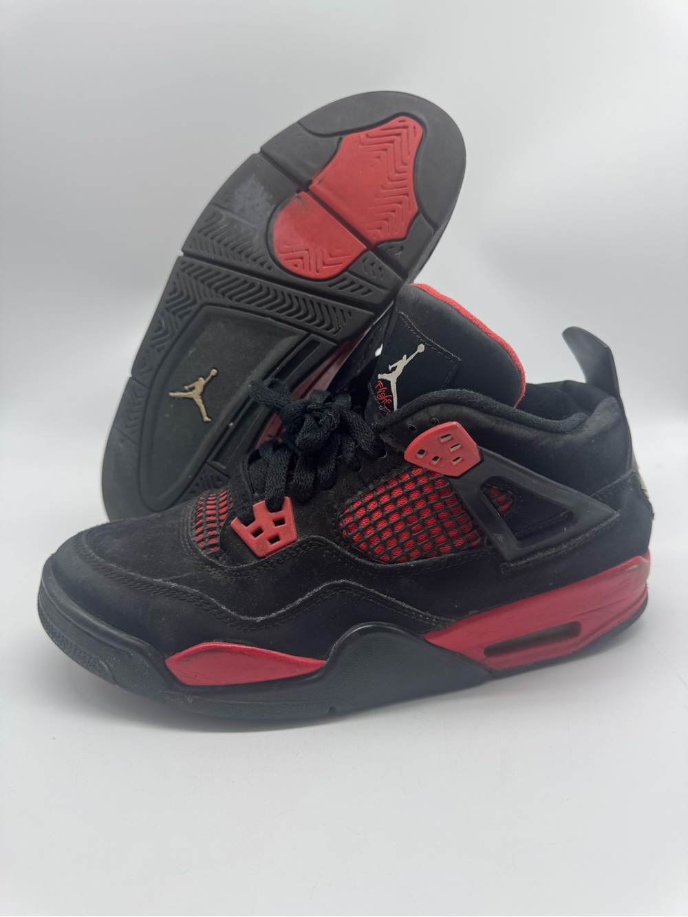 Nike Air Jordan Retro 4 Red Thunder GS 408452-016 Men/Youth Size 7 (7Y)